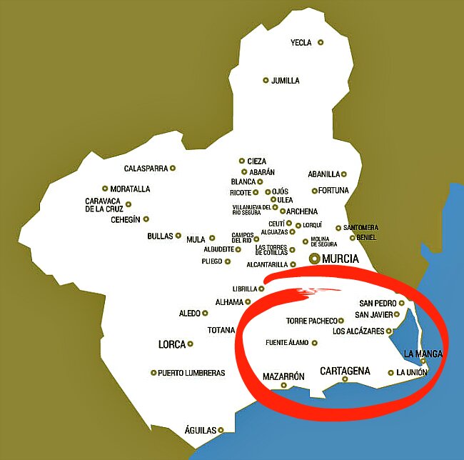 Map Mucia region