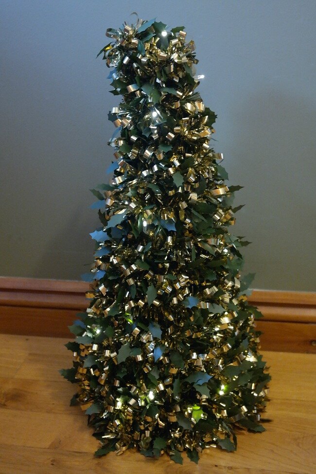 50cm Holly Christmas Tree with lights