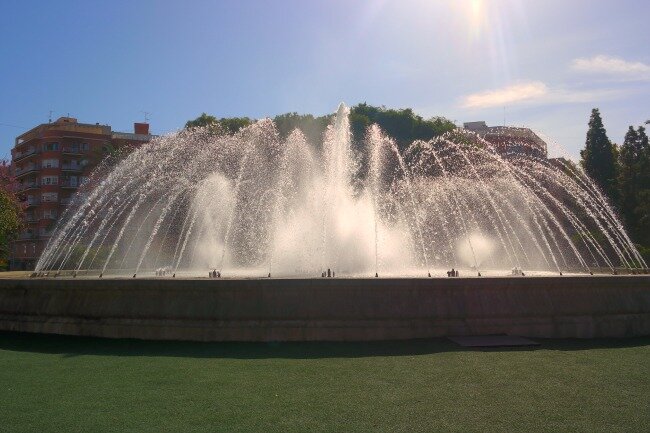 Fountain at top of Gran Via Murcia