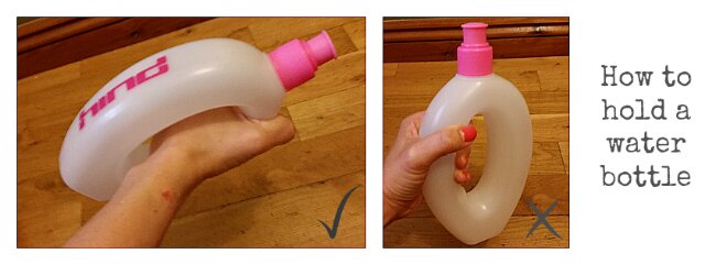 How to hold a water bottle