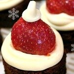 Going Baking Mad with chocolate brownie Santa hats